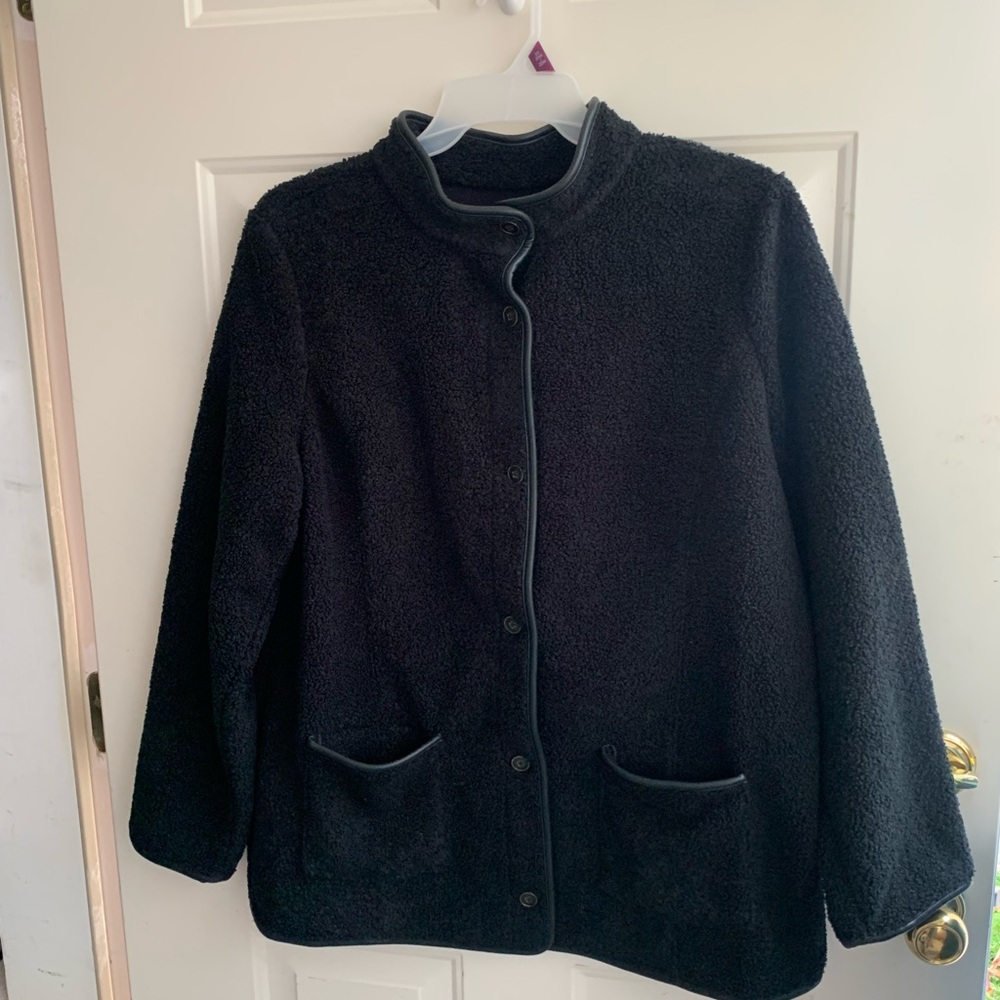 Susan Graver Black Teddy Jacket